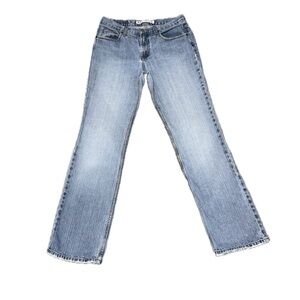 👖💿 EXPRESS Women’s Y2K Low Rise Bootcut Jeans Light Wash 7/8R